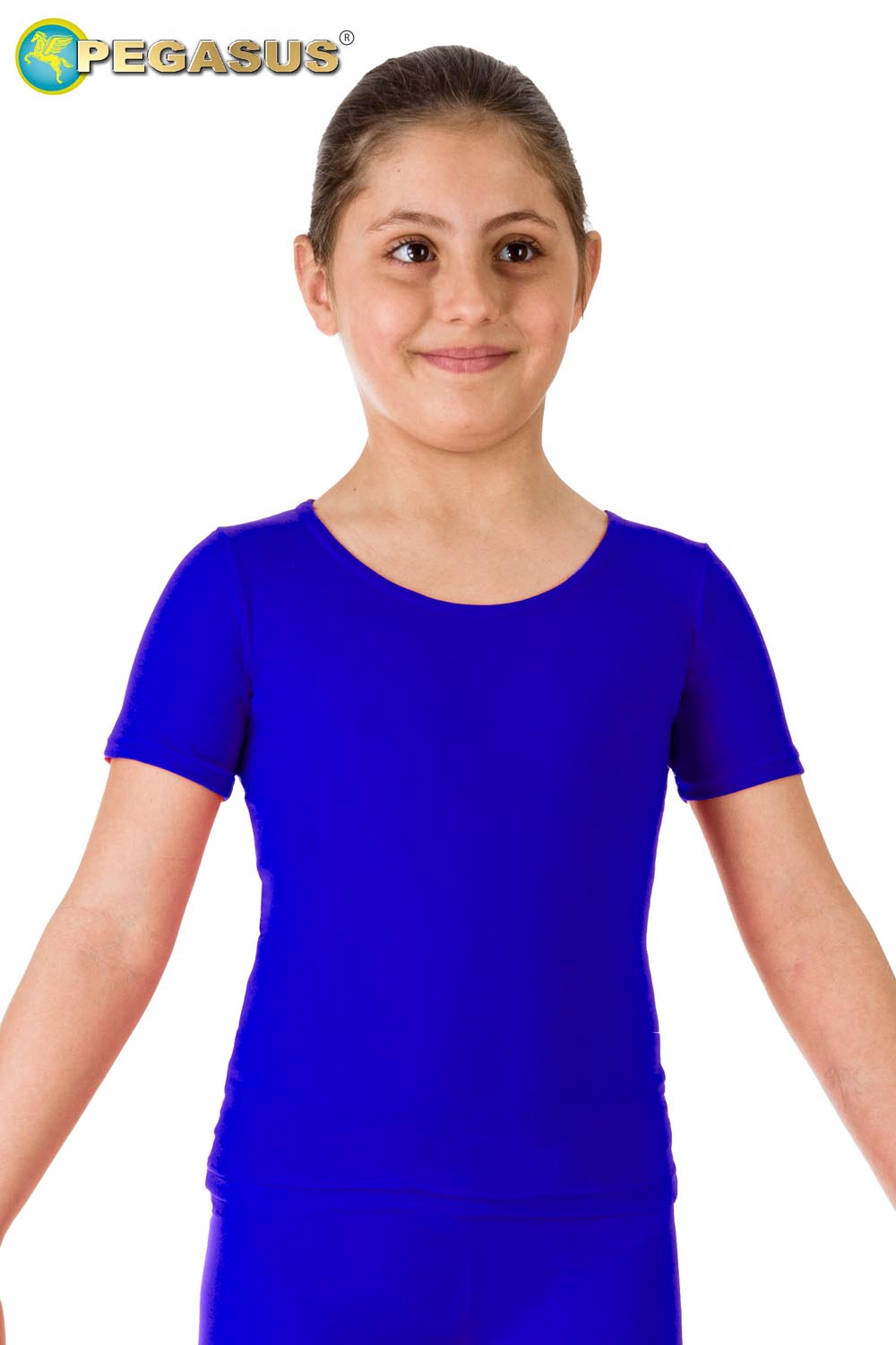 MAGLIETTA DANZA LYCRA MEZZA MANICA BLU ROYAL BAMBINA